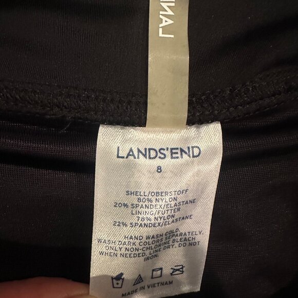LANDS END WOMENS BLACK SWIM SKIRT SIZE 8 - Picture 5 of 7